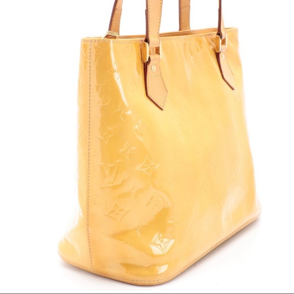 Authentic Louis Vuitton Houston Tote Bag in Monogram Vernis and Vachetta Leather - Picture 4 of 16
